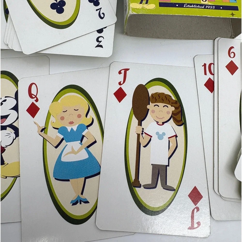 Disneyland Established 1955 Playing Cards Mickey Tinker Bell Alice Deck Florida